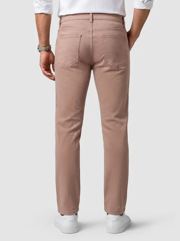 Mauve Pink Regular-fit Chino Pants