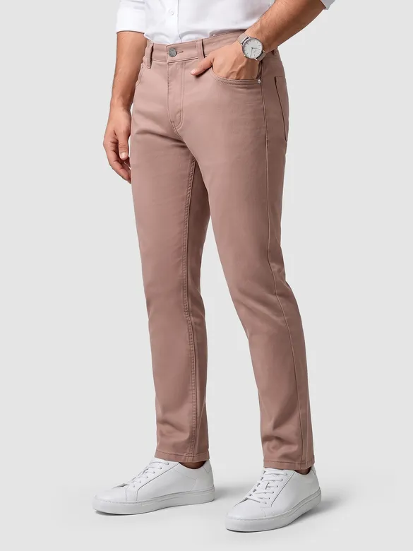 Mauve Pink Regular-fit Chino Pants