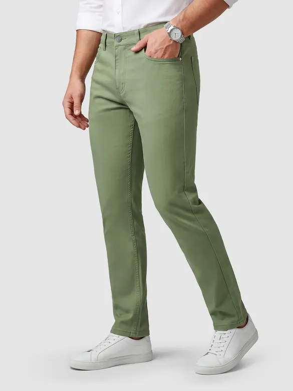 Sage green Regular-fit Chino Pants