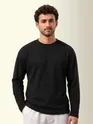 Black Recycled Full Sleeves Relaxed T-Shirt