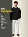 Black Recycled Full Sleeves Relaxed T-Shirt