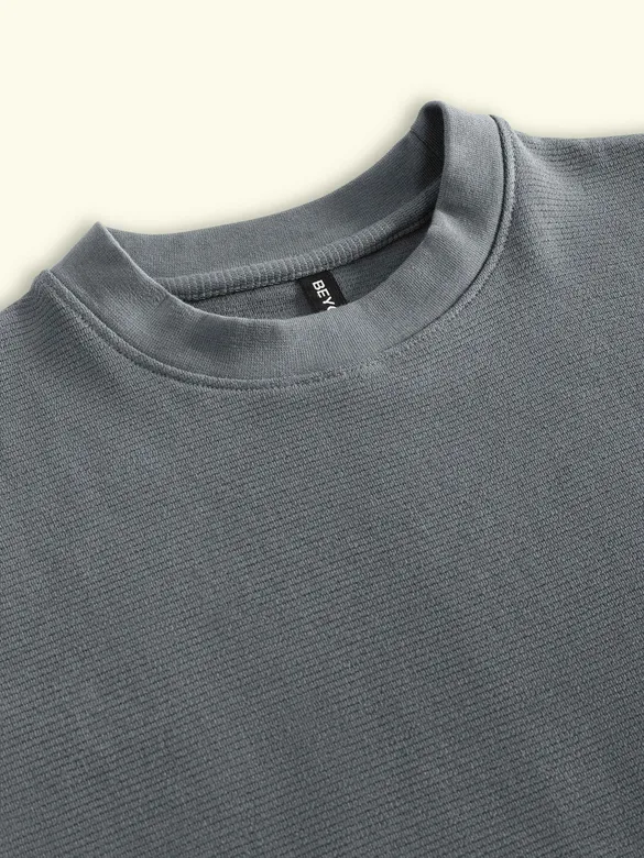 Grey Recycled Full Sleeves Relaxed T-Shirt