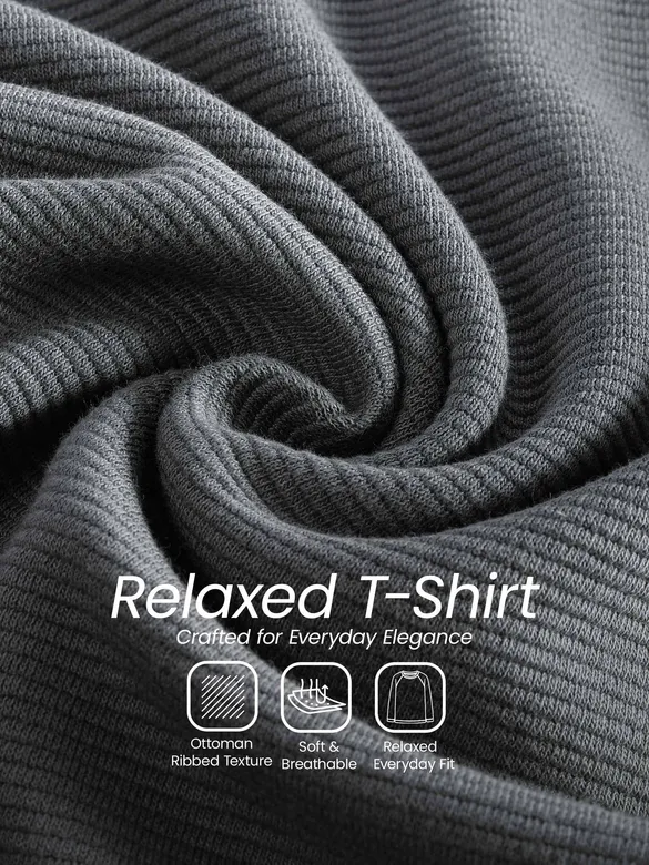 Grey Recycled Full Sleeves Relaxed T-Shirt