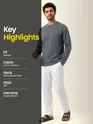 Grey Recycled Full Sleeves Relaxed T-Shirt