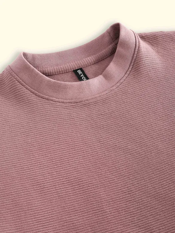 Mauve Recycled Full Sleeves Relaxed T-Shirt