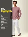 Mauve Recycled Full Sleeves Relaxed T-Shirt