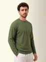Olive Green Recycled Full Sleeves Relaxed T-Shirt
