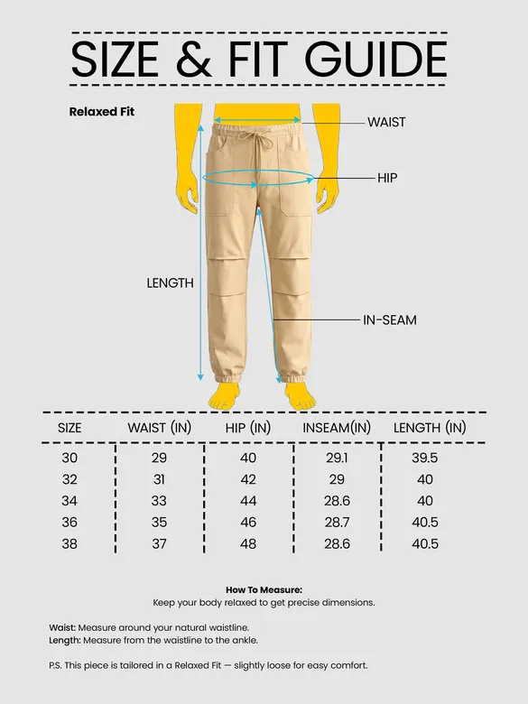 Beige Elasticated Cargo