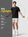 Black Jacquard Striped T-Shirt
