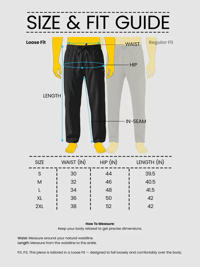 Black Loose-fit Pyjamas