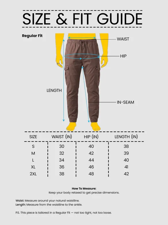 Caramel Brown Heavy Gauge Cargo Joggers