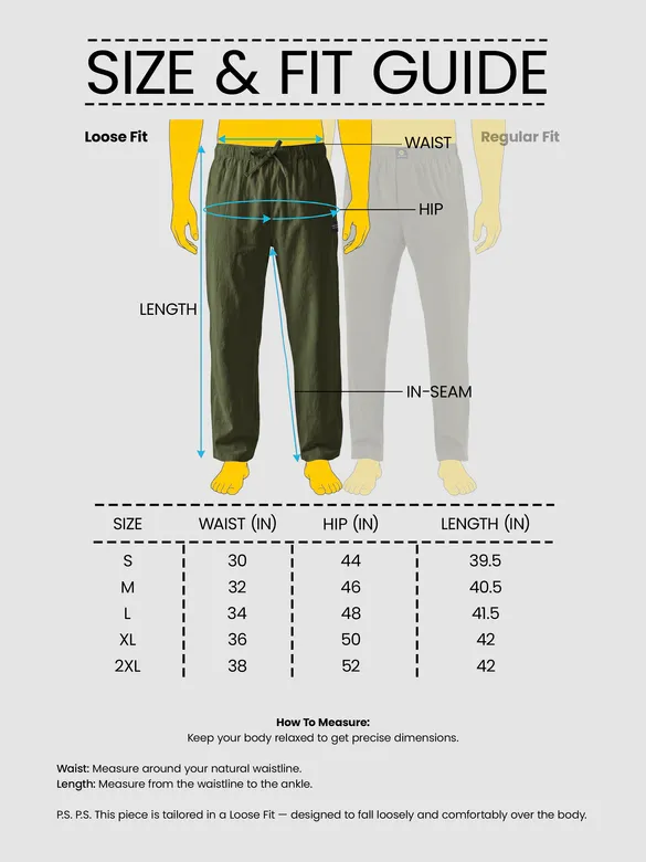 Cedar Green Loose-fit Pajamas