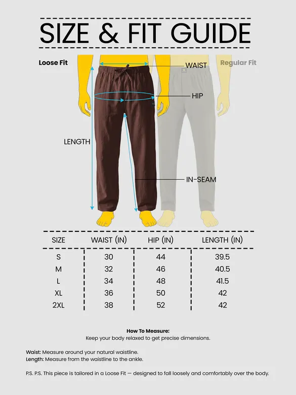 Chocolate Brown Loose-fit Pajamas