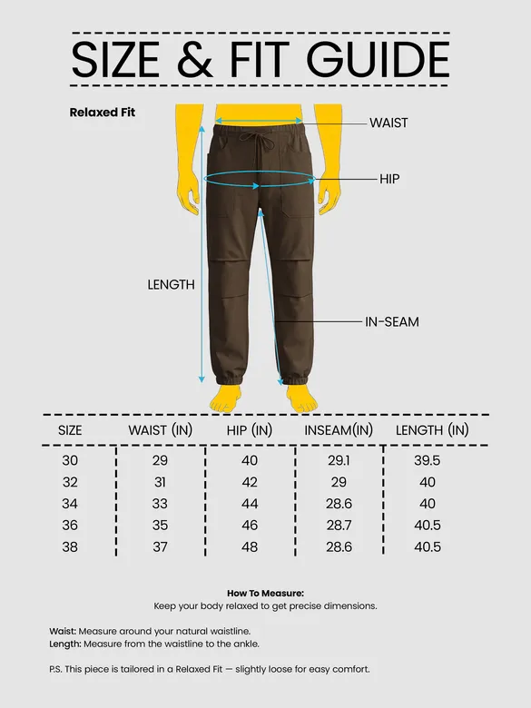Coffee Brown Elasticated Cargo