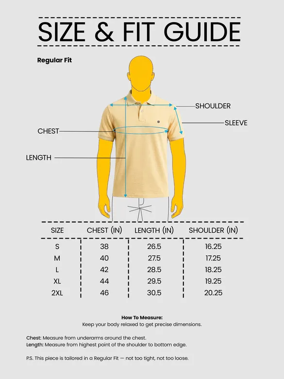 Corn Yellow Melange Polo T-shirt