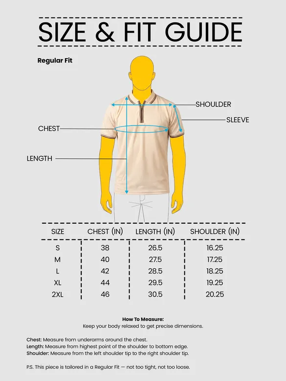 Cream Texture Knit Zipper Polo T-shirt