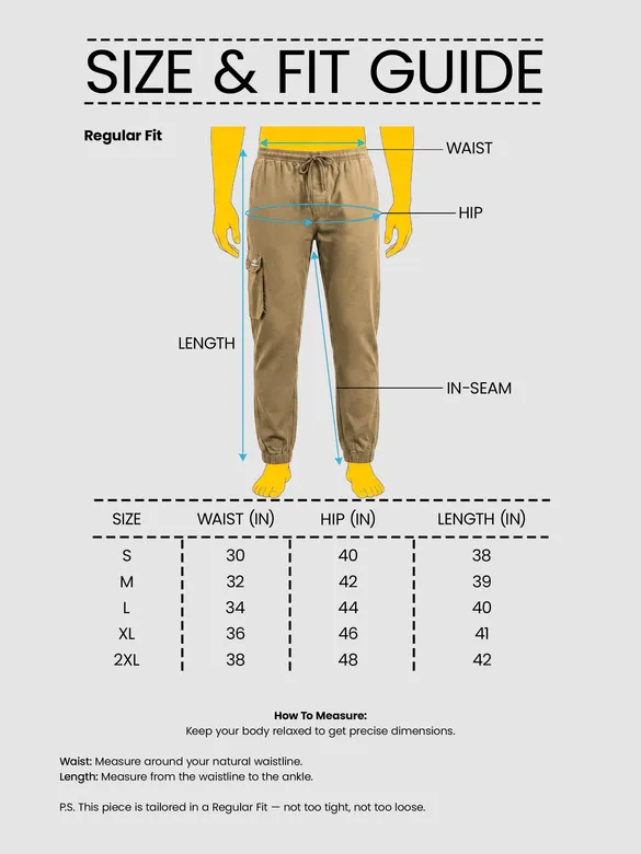 Khaki Brown Cotton Cargo Joggers