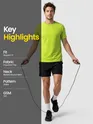 Lime Jacquard Striped T-Shirt