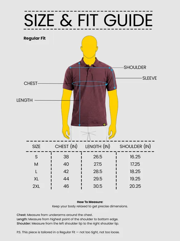 Maroon Acid Wash Polo T-shirt