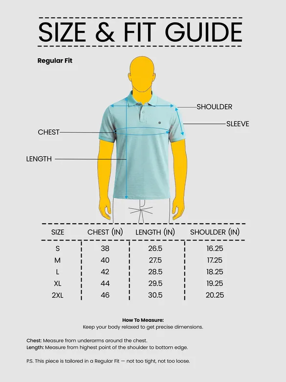 Mint Blue Melange Polo T-shirt