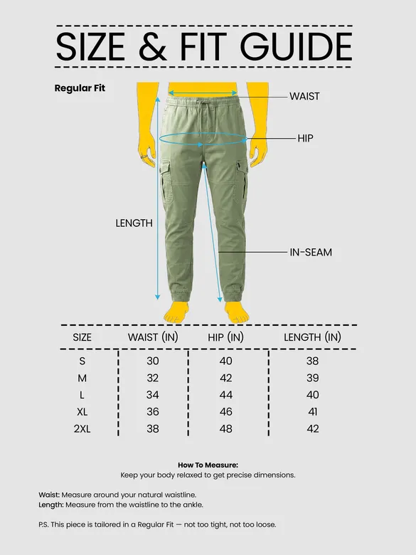 Pale Olive Heavy Gauge Cargo Joggers