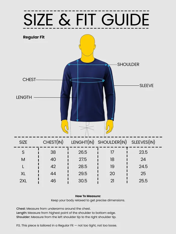 Plain Navy Blue Long Sleeves T-shirt