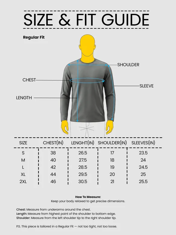 Plain Space Grey Full Sleeves T-shirt