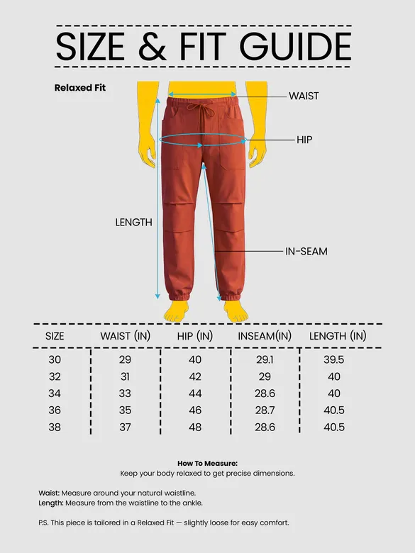 Rust Brown Elasticated Cargo