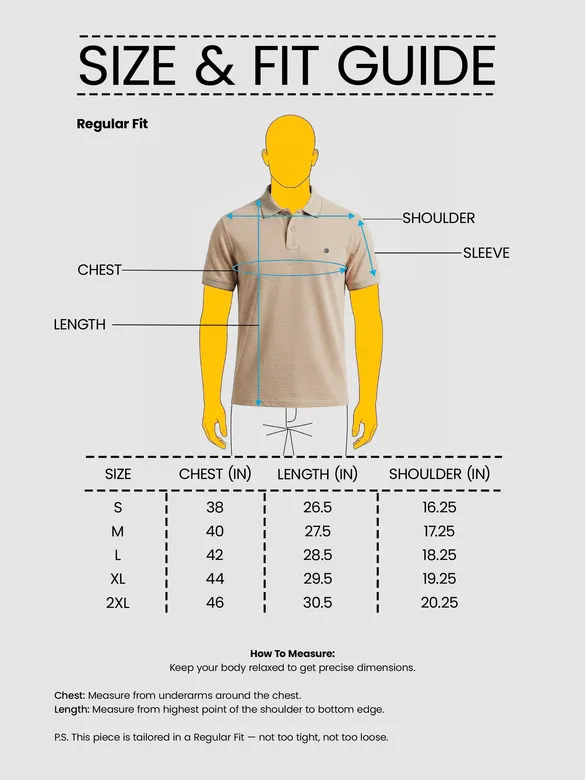Soft Beige Melange Polo T-shirt