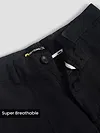 Black Textured Summer Pants