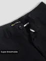 Black Textured Summer Pants