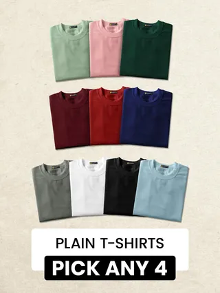 Buy best plain t-shirt combos for men online, 