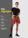 Plain Rust Orange Mens Boxer