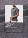 Grey Acid Wash Polo T-shirt