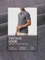 Grey Acid Wash Polo T-shirt
