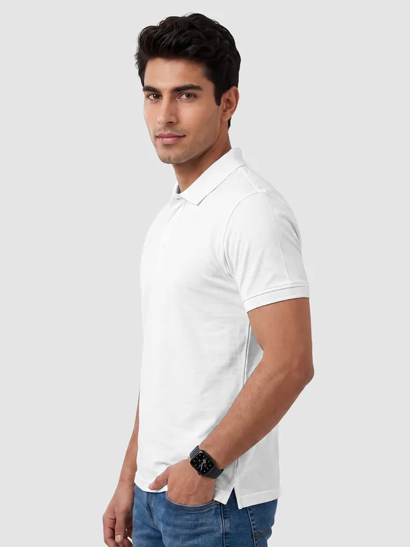 Classic White Polo T-shirt