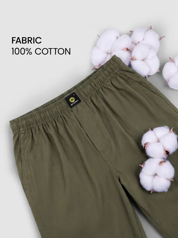 Army Green Regular-fit Pyjamas