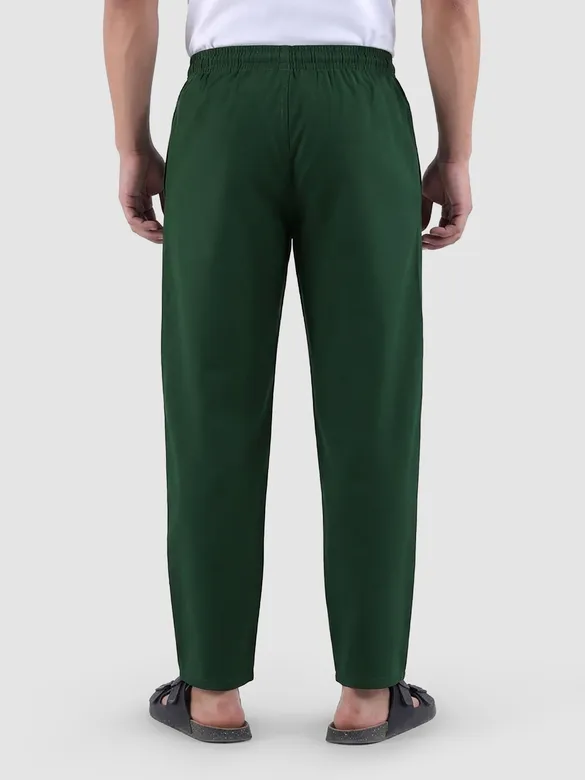 Bottle Green Regular-fit Pajamas