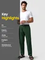Bottle Green Regular-fit Pajamas