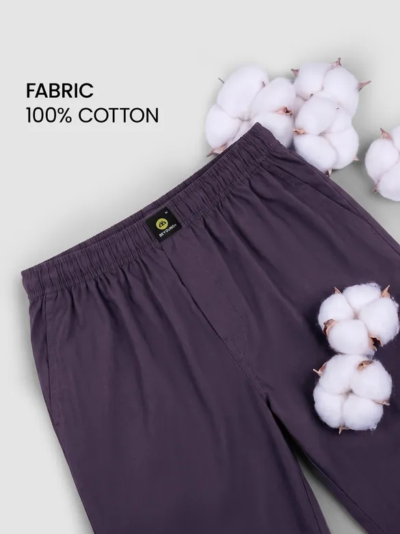Dark Violet Regular-fit Pajamas