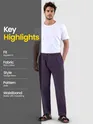 Dark Violet Regular-fit Pajamas