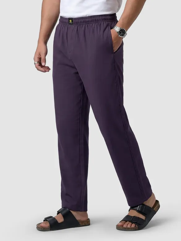 Dark Violet Regular-fit Pajamas