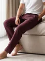 Mens pajama pants in maron color - Regular-fit
