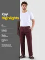 Maroon Regular-fit Pajamas