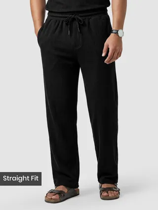 Black Plain Recycled Pyjamas