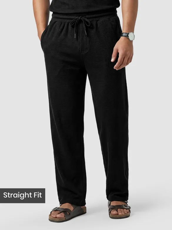 Black Plain Recycled Pyjamas