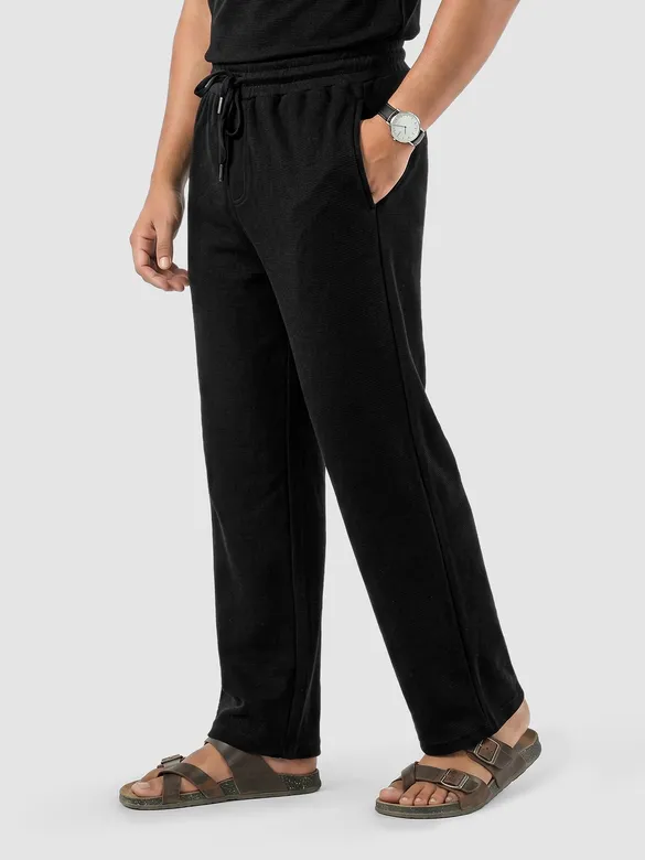 Black Plain Recycled Pyjamas