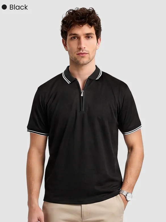 Pick Any 2 - Zipper Polo T-Shirt Combo