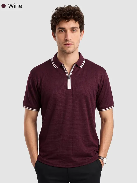 Pick Any 2 - Zipper Polo T-Shirt Combo