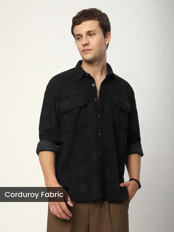 Men's casual corduroy shirts available online, 